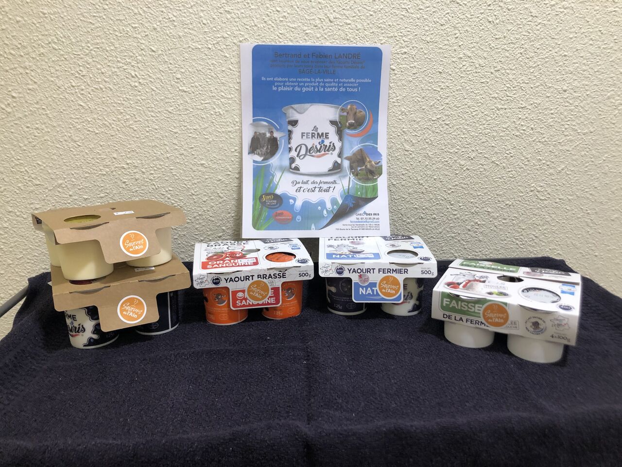 Yaourts artisanaux la ferme Désiris Bagé-La-Ville 