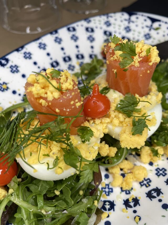 Oeufs mimosa au saumon fumé