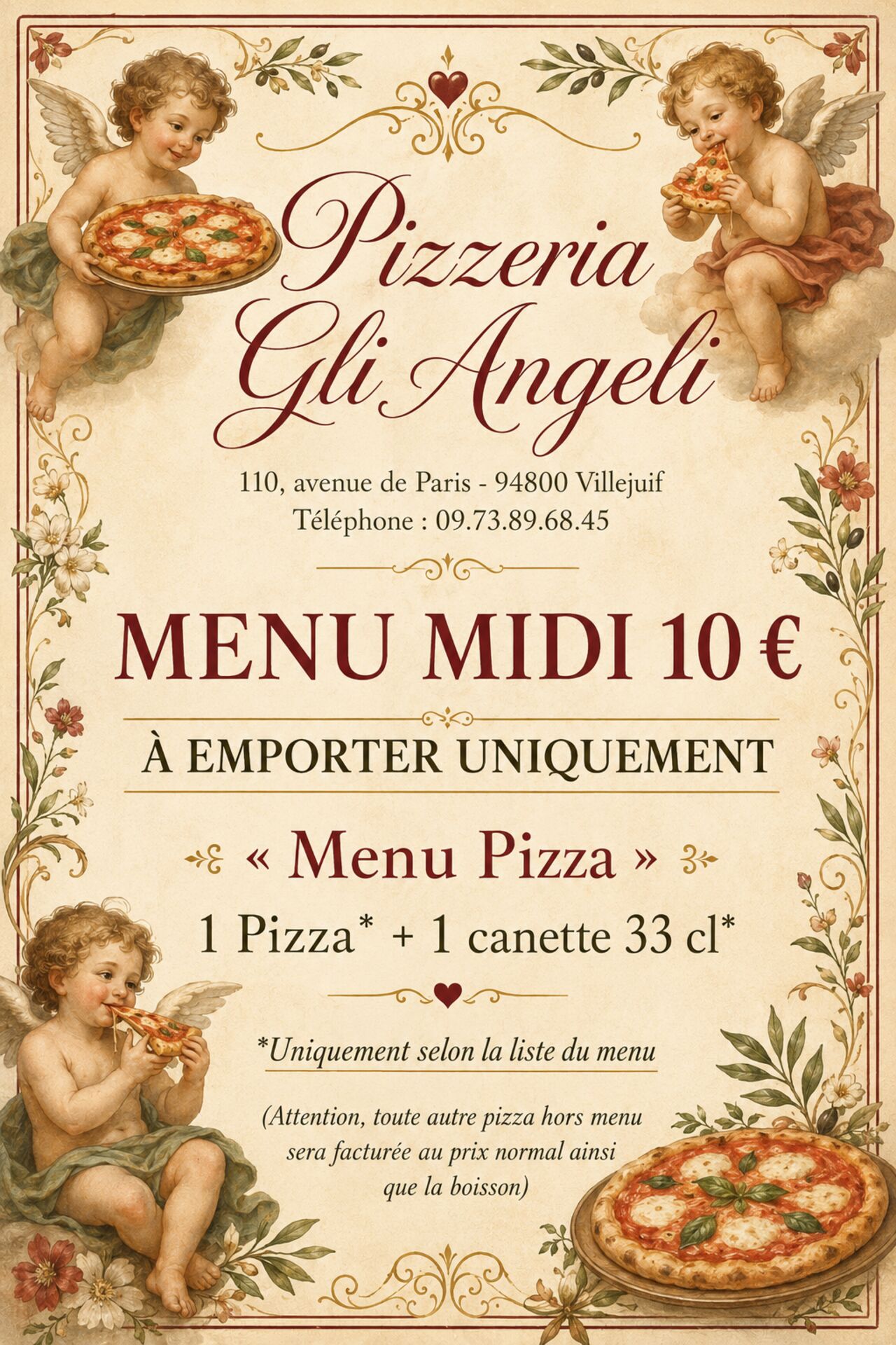 Menu midi 10 € A EMPORTER