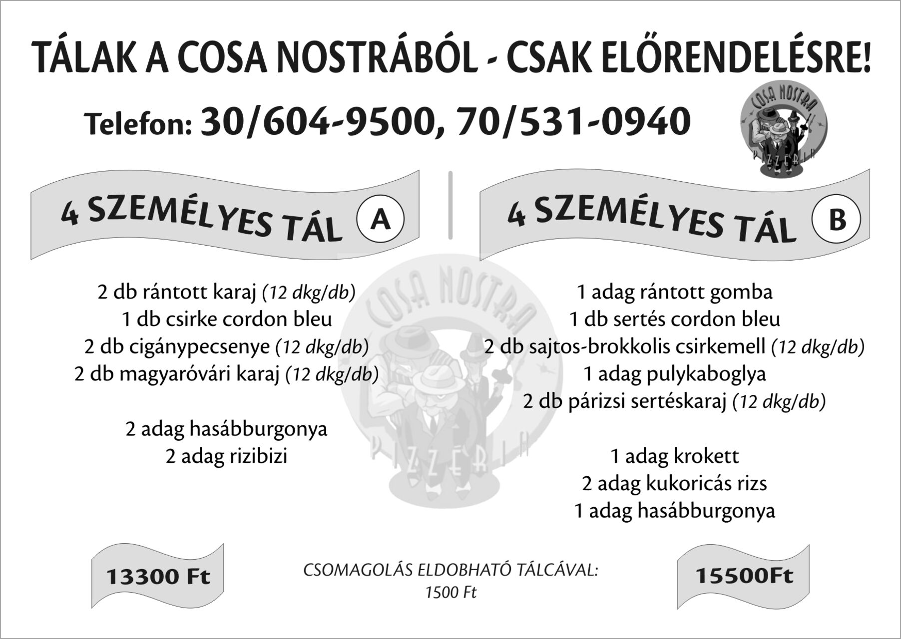 Rendelj tálaink közül