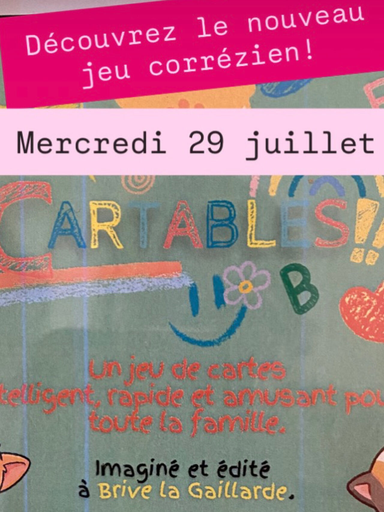 Découverte du jeu CARTABLES !