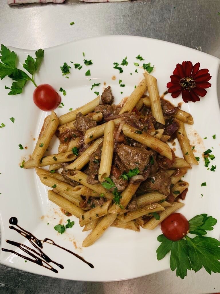 Penne mit Kalbsleber