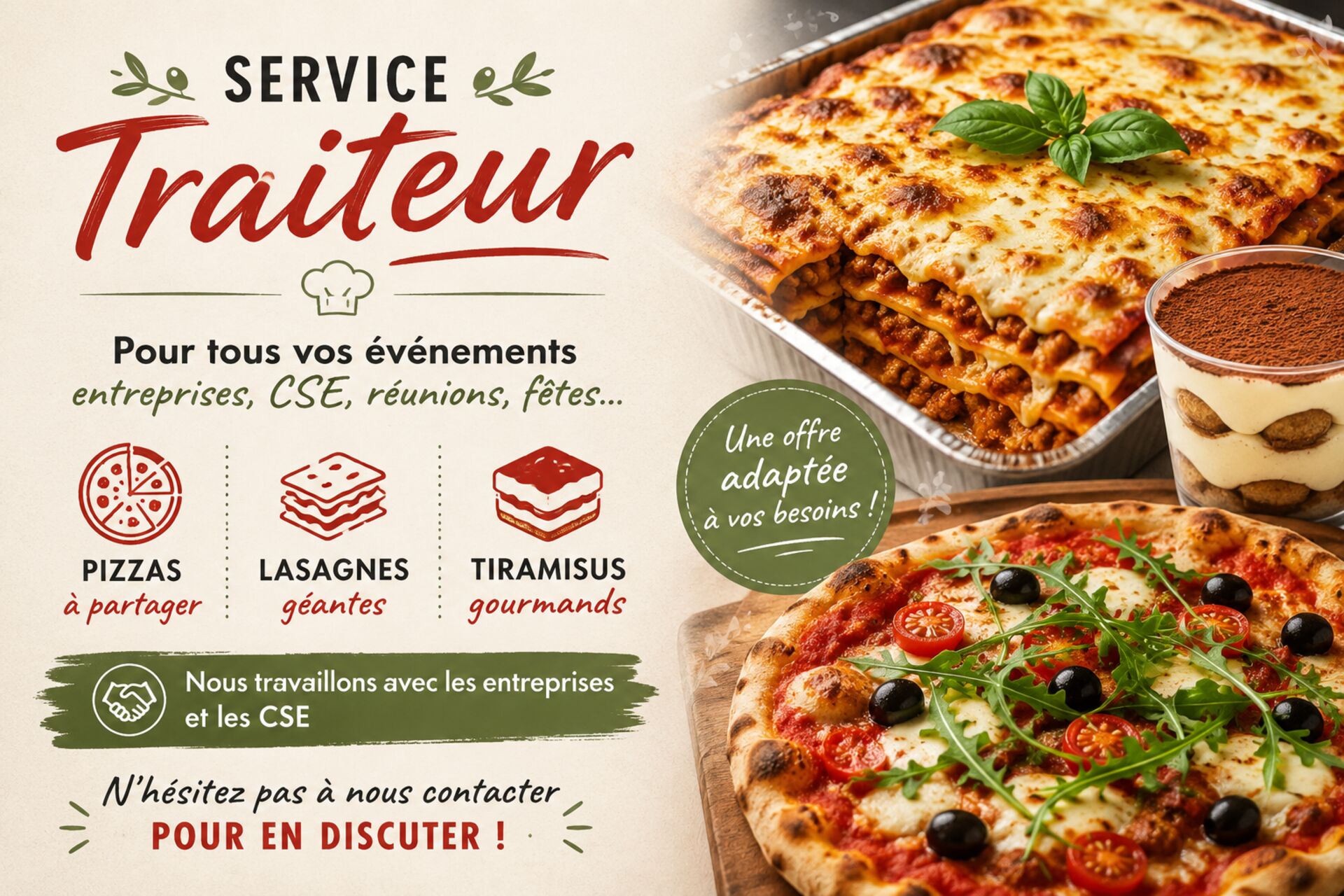 🍕 Service traiteur