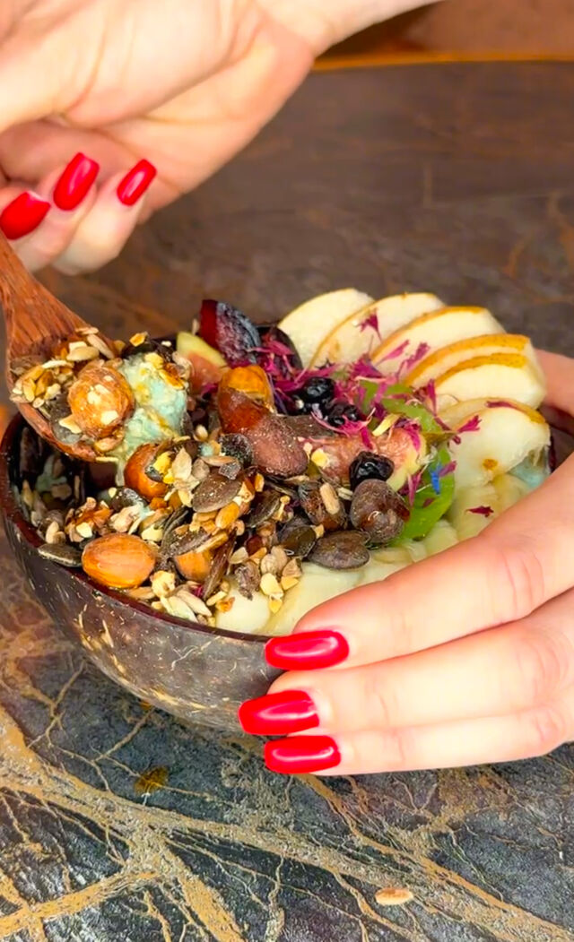 Porridge Spiruline granola maison 