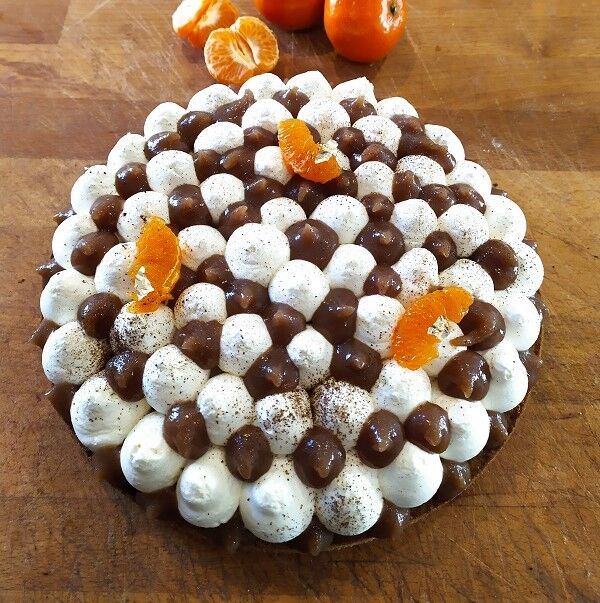 tarte marron mandarine