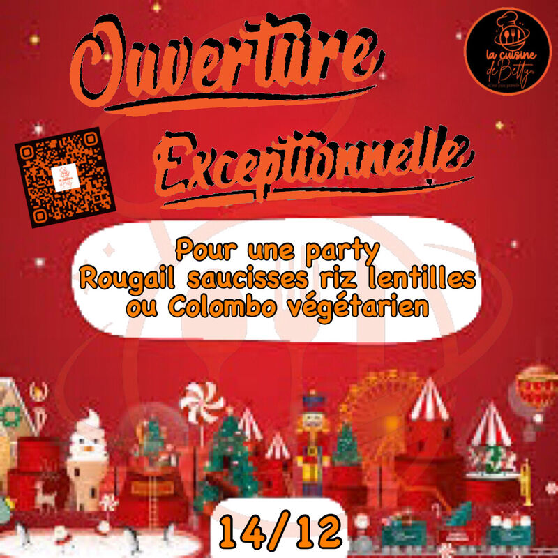 Ouverture exceptionnelle pour Noël 