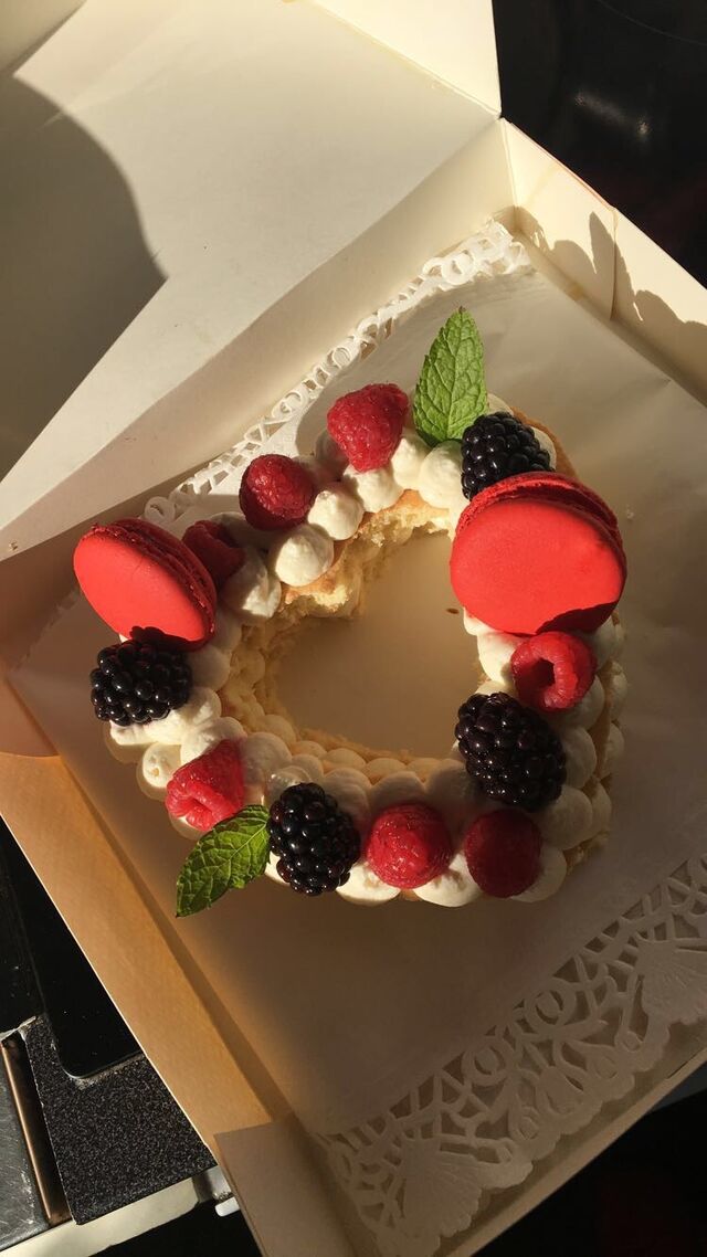 Heart cake fruits rouges 