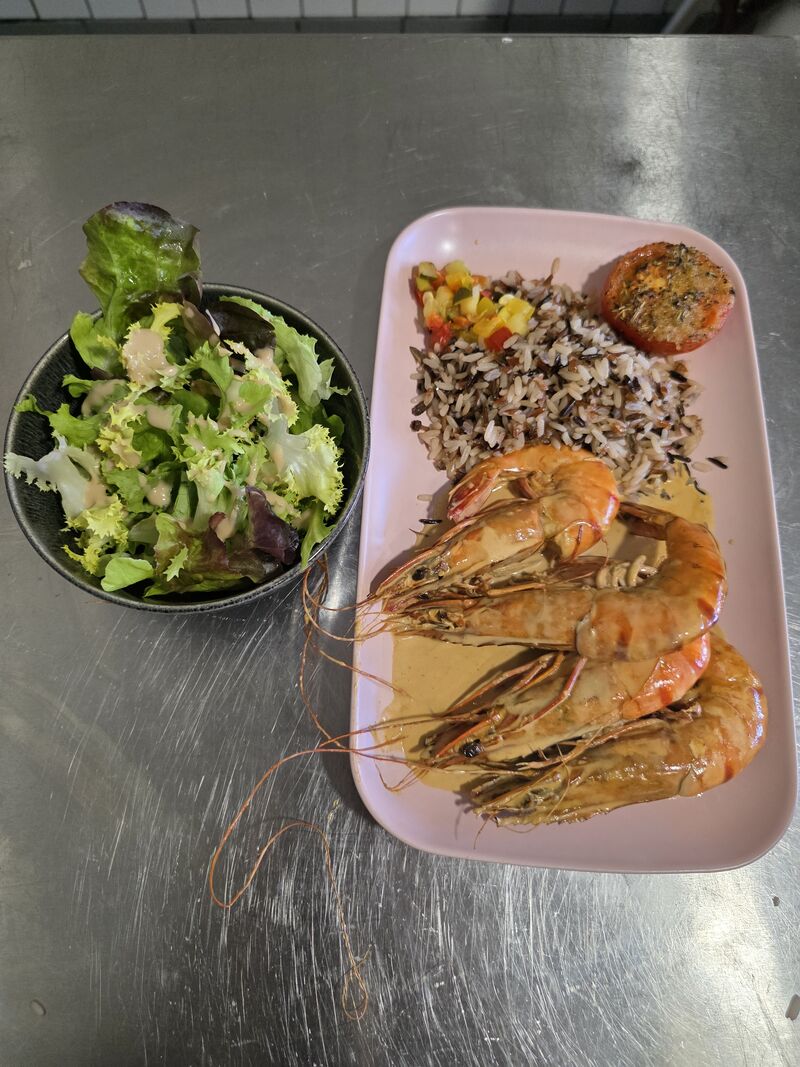 Gambas flambées au whisky