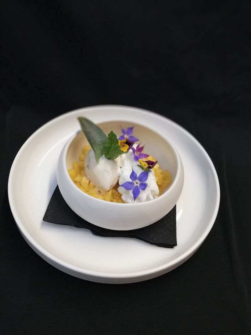 Tartare d'ananas et sa fraîcheur coco