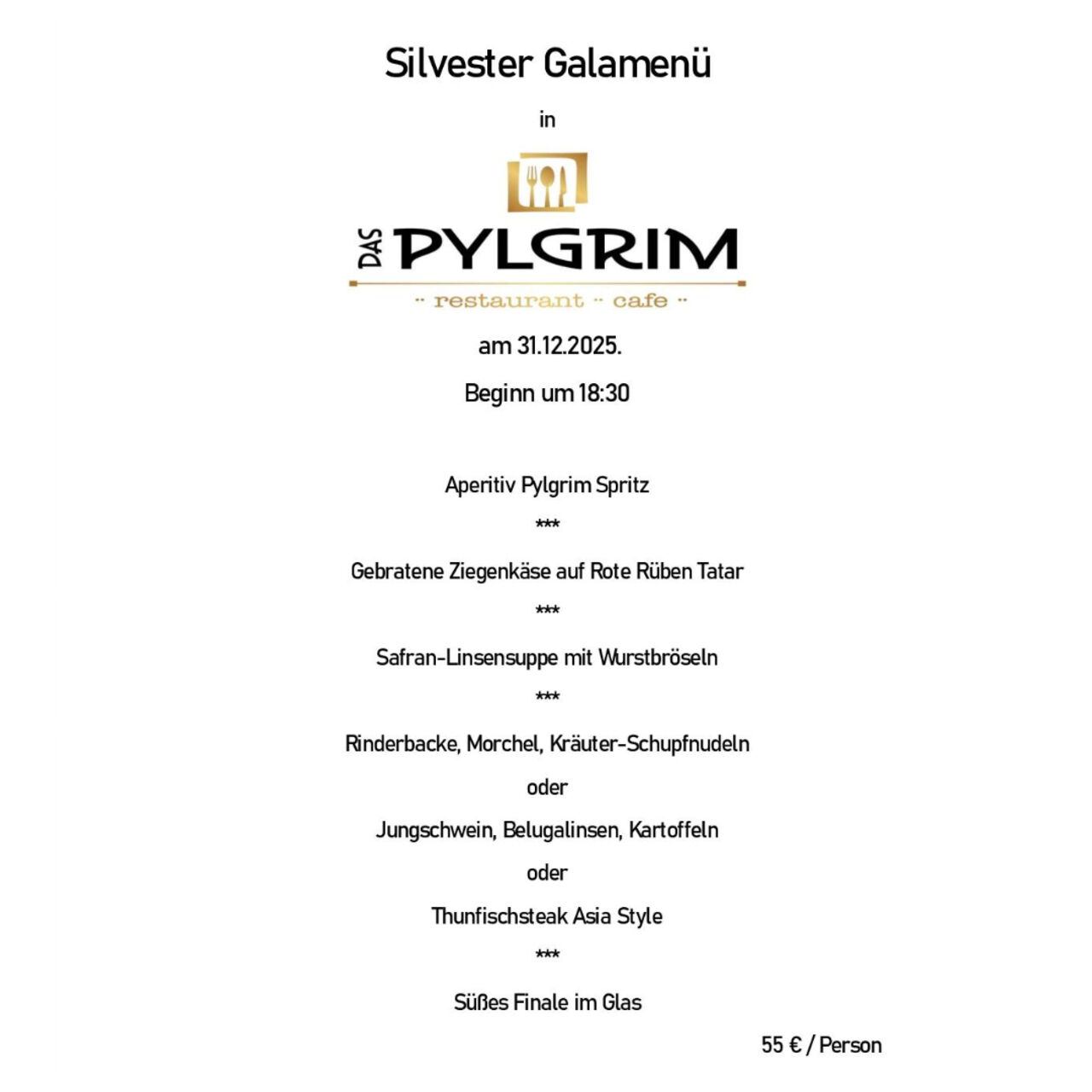 Silvester-Galamenü - Jetzt reservieren!