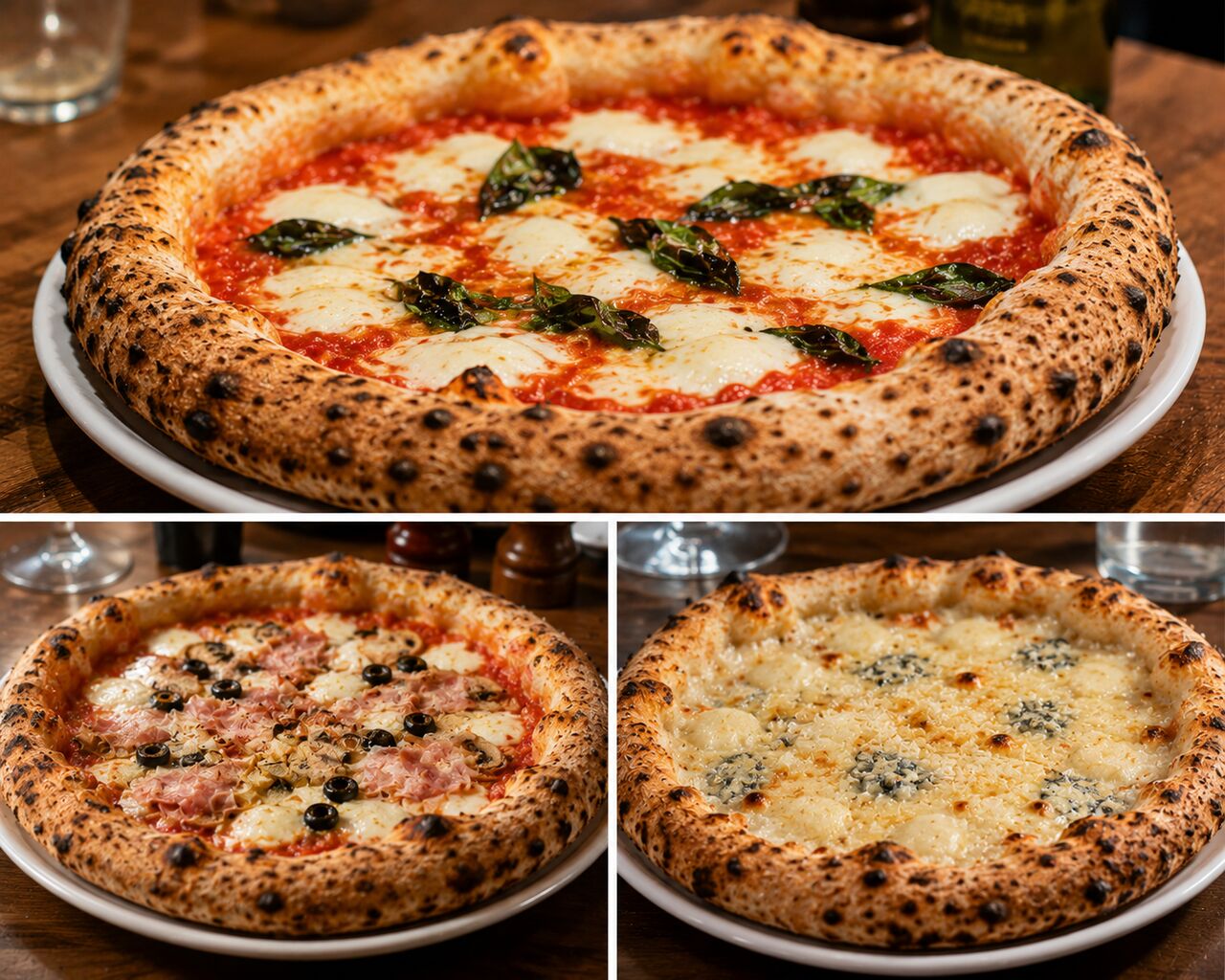 Quattro Fromaggi : 14.50€ / Tartufo : 19€