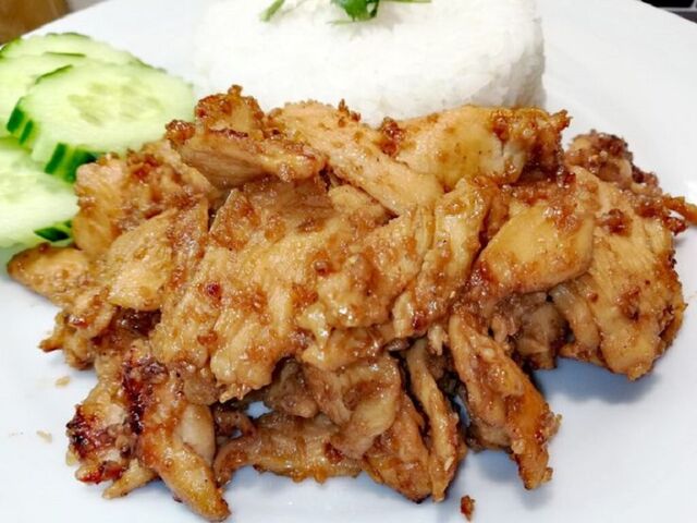 Poulet frit à l'ail