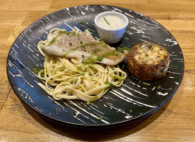 Filet de lieu, sauce ciboulette 