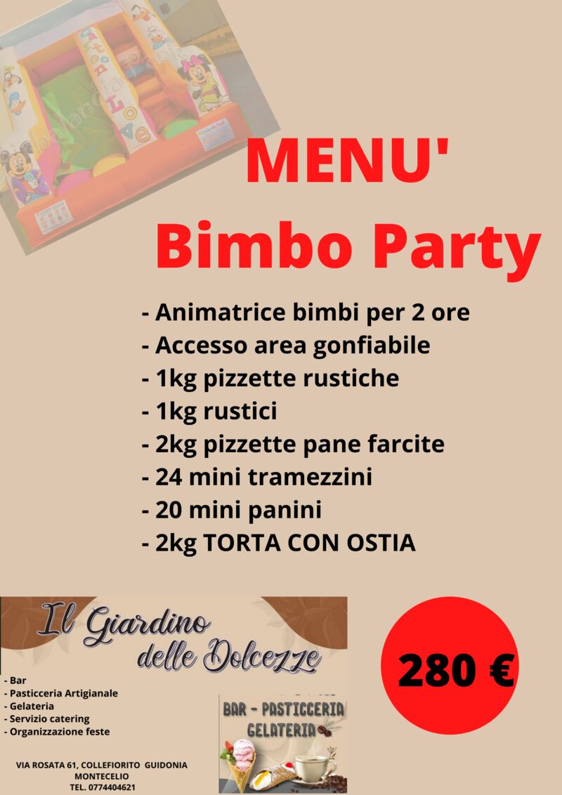 ALLA FESTA DEL TUO BIMBO CI PENSIAMO NOI!!