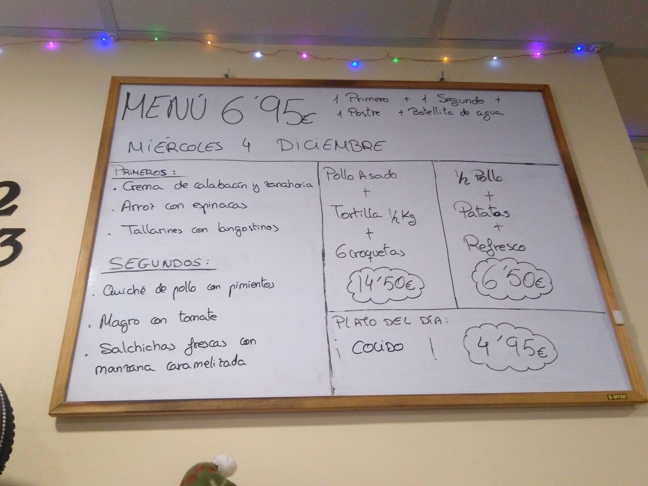 Menú 4 de diciembre 