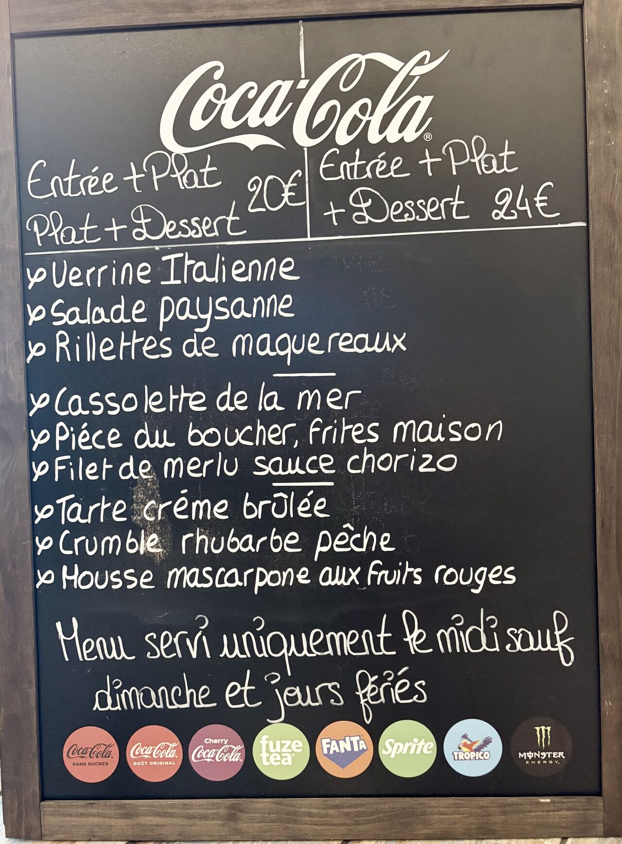 Menu du midi du 15/06 au 20/06