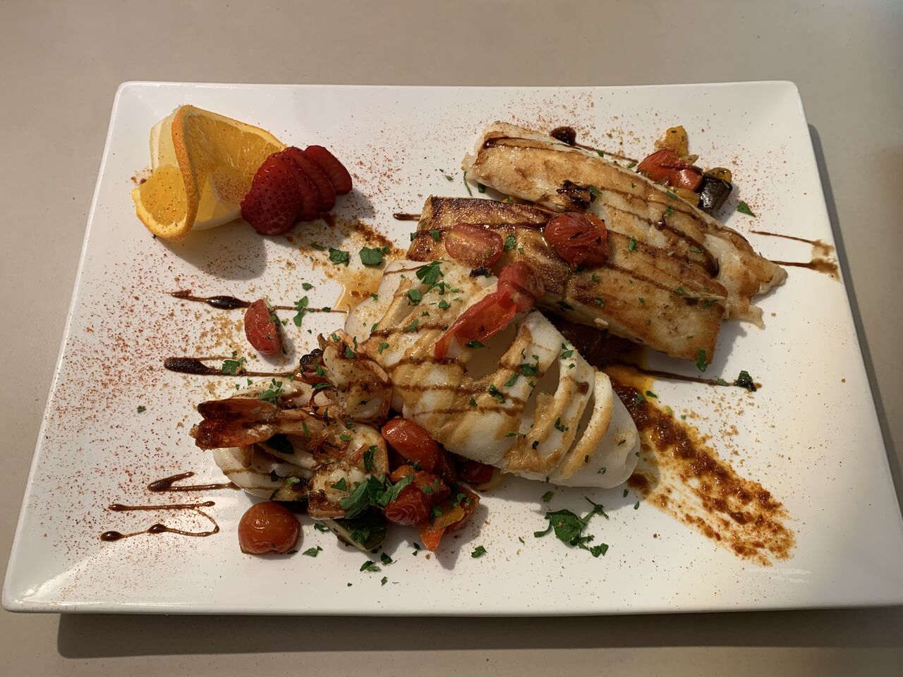 Fischplatte gegrillt