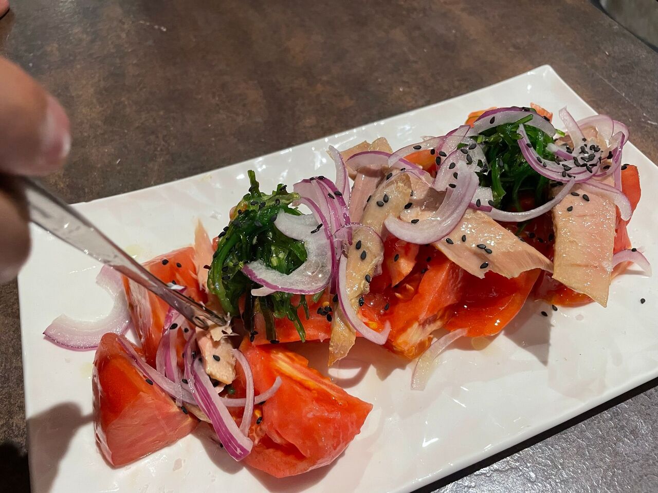 Tomate “feo” con ventresca