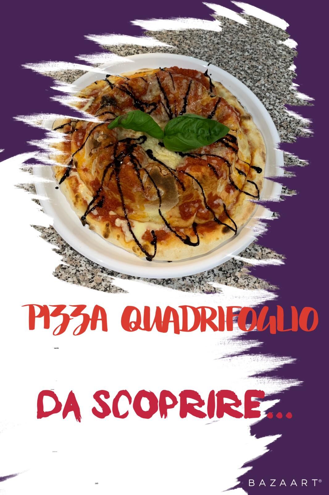 Qui c'è tanta fantasia nella pizza Quadrifoglio