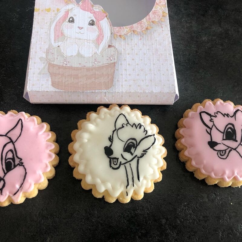 Biscuits sablés sur le thème Bambi avec glaçage 