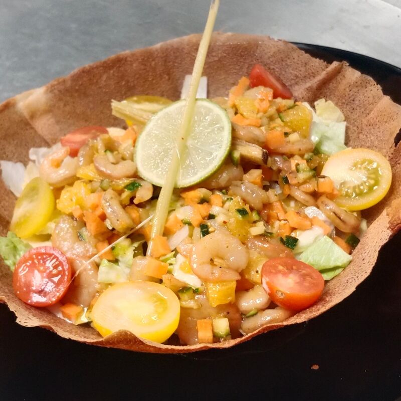 Salade de Queues de Crevettes 