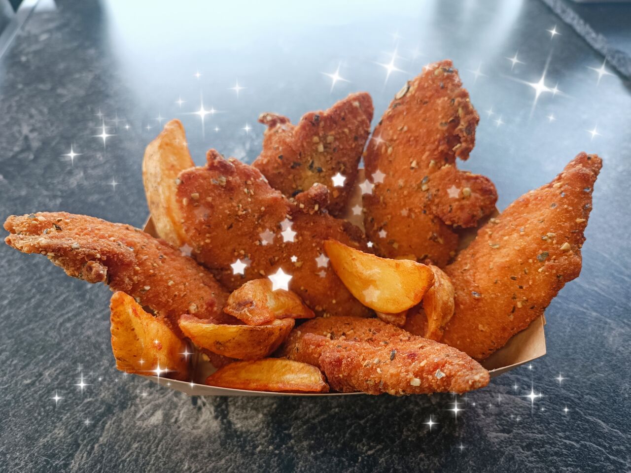 ....mit Crispy Chicken 